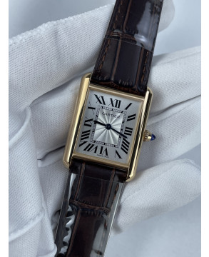 (준비완료/특급배송)NO.2426/ AF공장 까르띠에 탱크머스트 25.5미리 라지사이즈 브라운스트랩