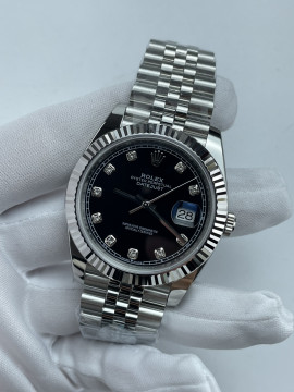 (준비완료/특급배송)NO.3588/롤렉스 데이저스트 126334 41미리 블랙다이얼 다이아몬드 인덱스 QP공장