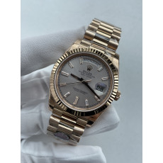 (준비완료/특급배송)NO.3658/QP공장 롤렉스 데이데이트40 로즈골드 텅스텐 로골바게트다이얼 스틸브레이슬릿 208~211g로